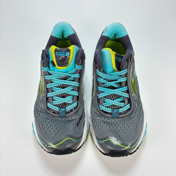 Brooks Ghost 9 Gray Blue Lace Up Road Running Shoes 1202251B151 Women's Size 7.5 - Picture 3 of 10